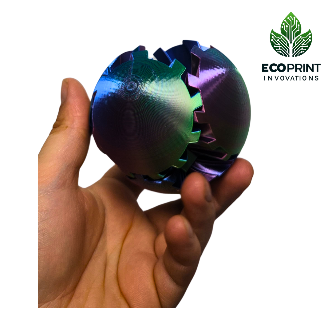Portable Gear Fidget Ball - Trendy Desk Toy for Stress Relief | 3D Printed Gift for Kids & Adults