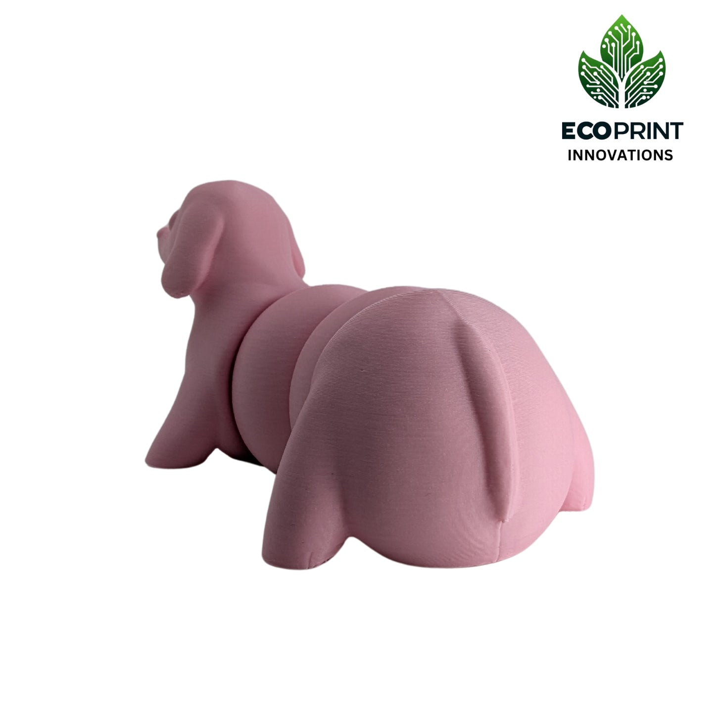 Articulated 3D Printed Dachshund - Matte Pink Sausage Dog Fidget Fun Toy Craft