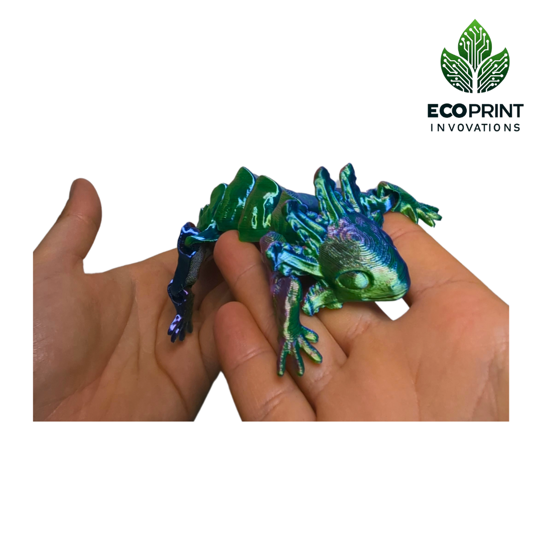 Articulated Axolotl Fidget Toy - 3D Printed in Multicolour for Sensory