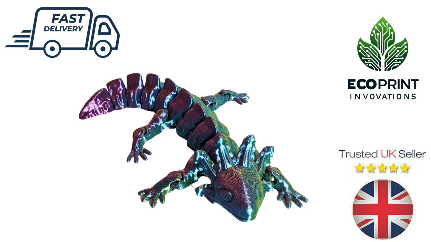 Articulated Axolotl Fidget Toy - 3D Printed in Multicolour for Sensory