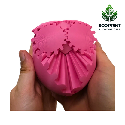 Pink Gear Ball Fidget Toy - 3D Printed Sensory Aid for ADHD, Autism, Stress Relief | Tactile, Interactive, Calming Toy | Eco-Friendly Design