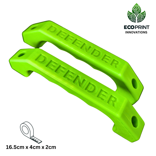 Neon Green Defender Door Handles - 3D Printed Interior Upgrade (1983-2016)