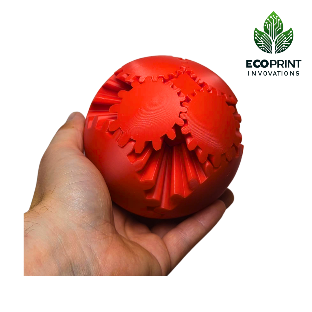 Red Gear Ball Fidget Toy - 3D Printed Sensory Aid for ADHD, Autism, Stress Relief | Tactile, Interactive, Calming Toy | Eco-Friendly Design (Copy)