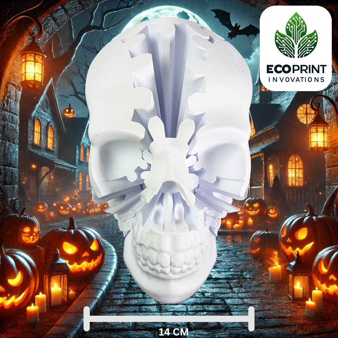 XL Skull Fidget Toy - 3D Printed, Extra Large Stress Relief & Sensory Fun | Unique Halloween Gift, Skeleton Desk Décor