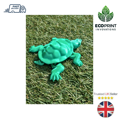 Articulated Turtle Fidget Toy - Flexible Sensory ADHD Turtle Vibrant Green