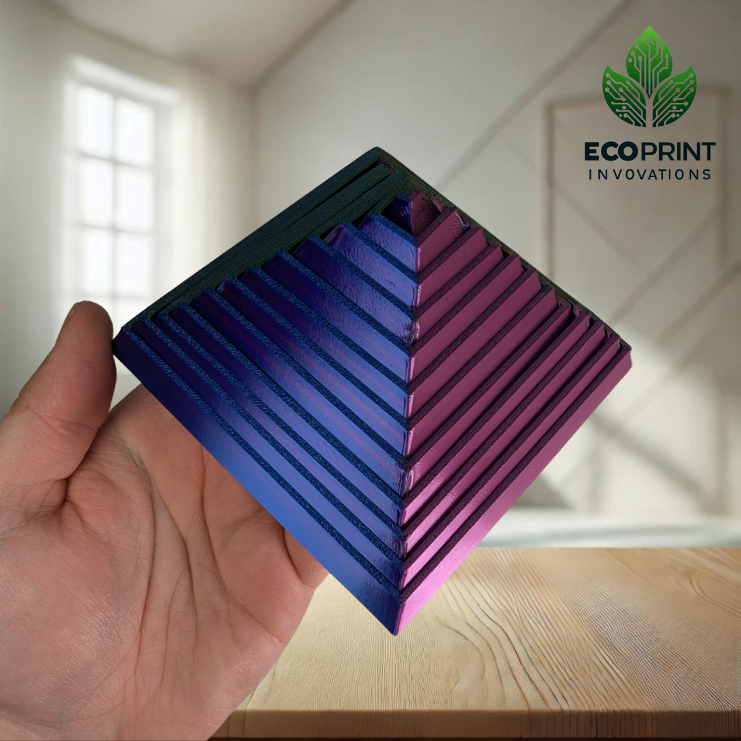 Square Geometric Fidget Toy - 3D Printed, Stress Relief, ADHD Aid, Eco-Friendly, 11cm Gift