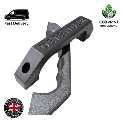 Silver Land Rover Defender Interior Handles x2 - 3D Printed Metal Look