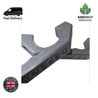 Silver Land Rover Defender Interior Handles x2 - 3D Printed Metal Look