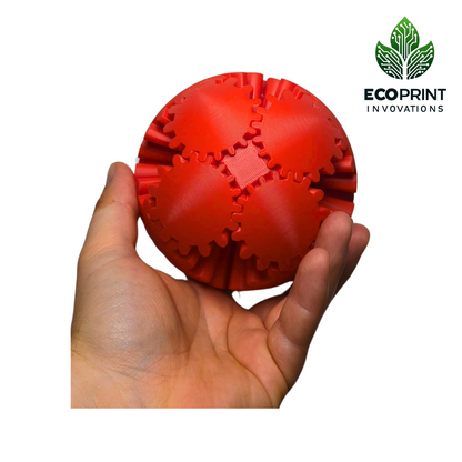 Red Gear Ball Fidget Toy - 3D Printed Sensory Aid for ADHD, Autism, Stress Relief | Tactile, Interactive, Calming Toy | Eco-Friendly Design (Copy)