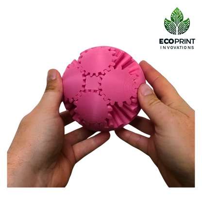 Pink Gear Ball Fidget Toy - 3D Printed Sensory Aid for ADHD, Autism, Stress Relief | Tactile, Interactive, Calming Toy | Eco-Friendly Design