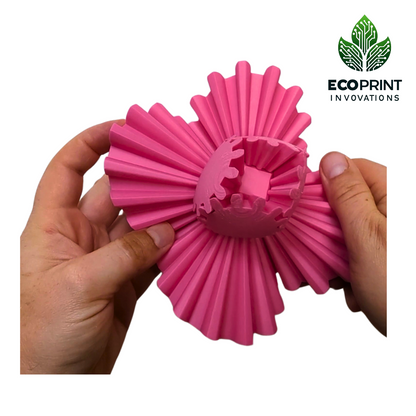 Pink Gear Ball Fidget Toy - 3D Printed Sensory Aid for ADHD, Autism, Stress Relief | Tactile, Interactive, Calming Toy | Eco-Friendly Design