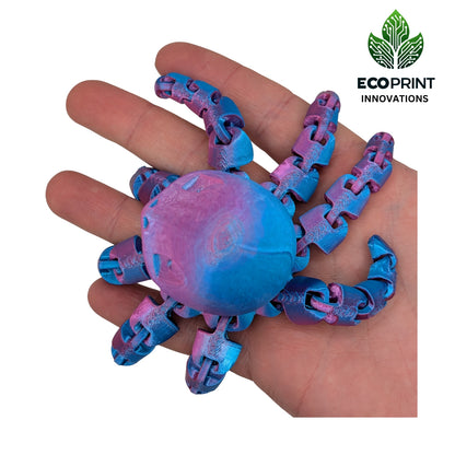 Fidget Toy Squirtlepus Articulated - 3D Printed Turtle Octopus Hybrid