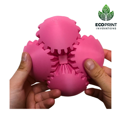 Pink Gear Ball Fidget Toy - 3D Printed Sensory Aid for ADHD, Autism, Stress Relief | Tactile, Interactive, Calming Toy | Eco-Friendly Design