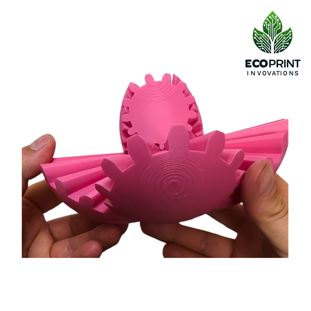 Pink Gear Ball Fidget Toy - 3D Printed Sensory Aid for ADHD, Autism, Stress Relief | Tactile, Interactive, Calming Toy | Eco-Friendly Design