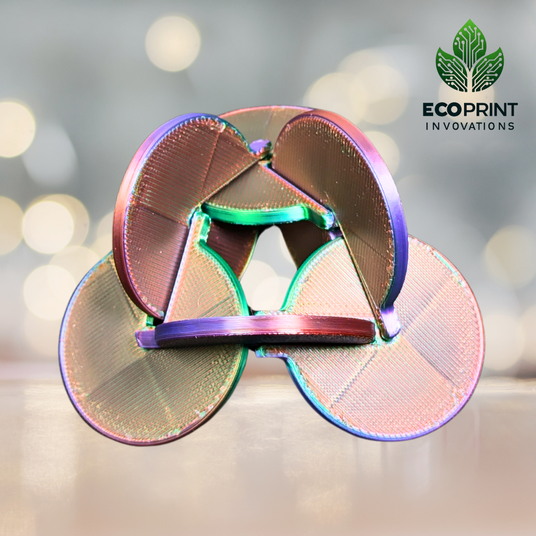 Amazing Twister Fidget Toy - 3D Printed Sensory Tool in Green, Purple & Copper | Stress Relief & Fun Gift