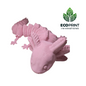 Large Matte Pink Axolotl 3D Printed Model - Articulated Fidget Toy for Sensory