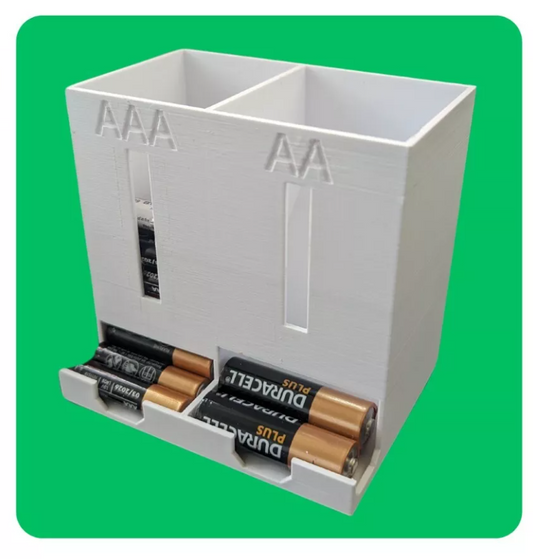 AA and AAA Battery Holder and Dispenser - Organize & Access Batteries with Ease!