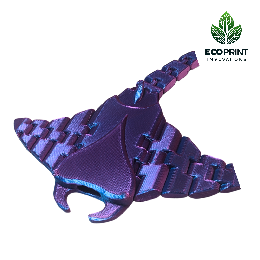 Dive into Relaxation with this 3D Printed Multicolour Manta Ray Fidget Toy!