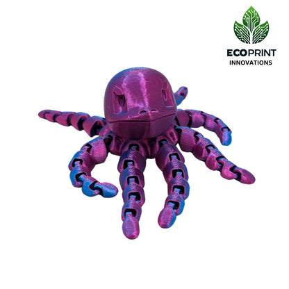 Fidget Toy Squirtlepus Articulated - 3D Printed Turtle Octopus Hybrid