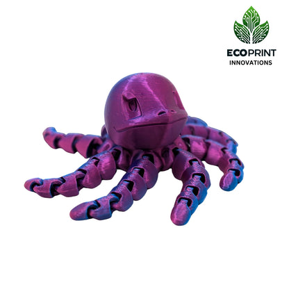 Fidget Toy Squirtlepus Articulated - 3D Printed Turtle Octopus Hybrid