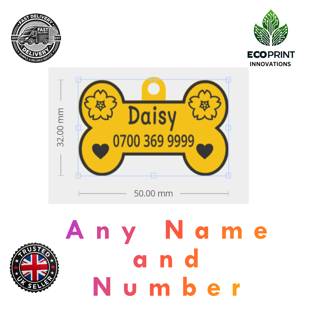 Custom Embossed Pet ID Tags - Pack of 2 | Durable & Personalised