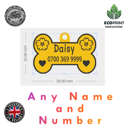 Custom Embossed Pet ID Tags - Pack of 2 | Durable & Personalised