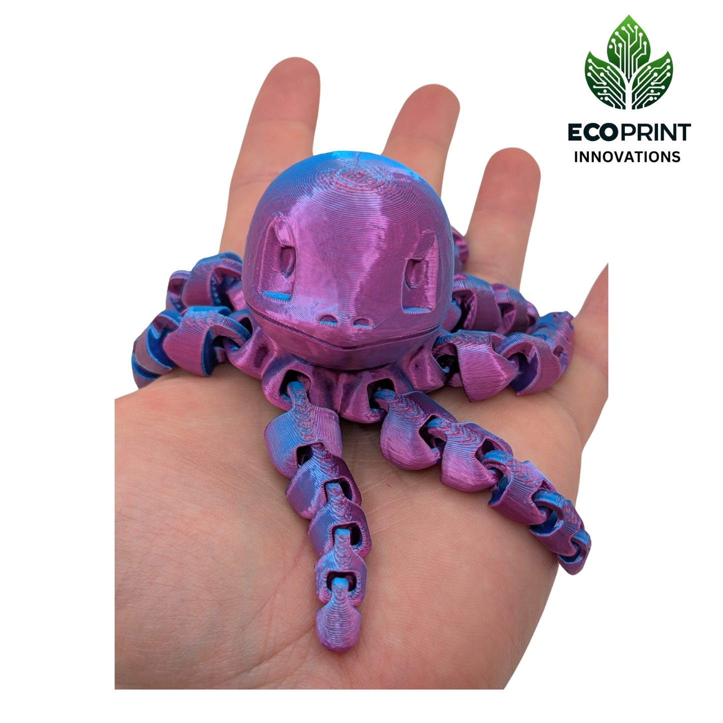 Fidget Toy Squirtlepus Articulated - 3D Printed Turtle Octopus Hybrid