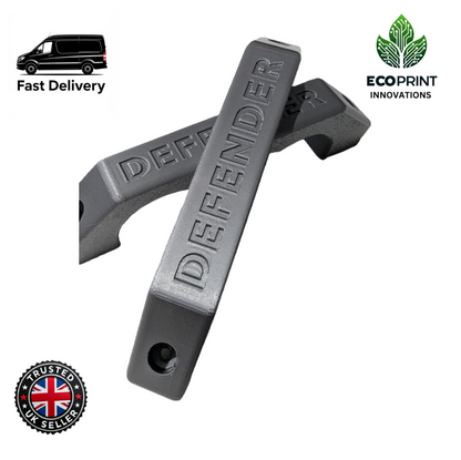 Silver Land Rover Defender Interior Handles x2 - 3D Printed Metal Look