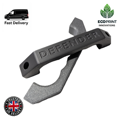 Silver Land Rover Defender Interior Handles x2 - 3D Printed Metal Look