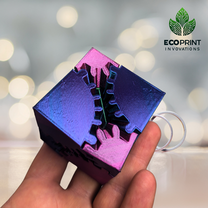 Gear Cube Fidget Toy Multicolour - 3D Printed Sensory Tool for ADHD and Stress