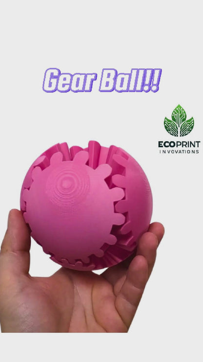 Pink Gear Ball Fidget Toy - 3D Printed Sensory Aid for ADHD, Autism, Stress Relief | Tactile, Interactive, Calming Toy | Eco-Friendly Design